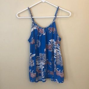 Patterned Spaghetti Strap Top